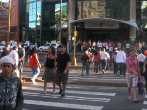 People entering a mall