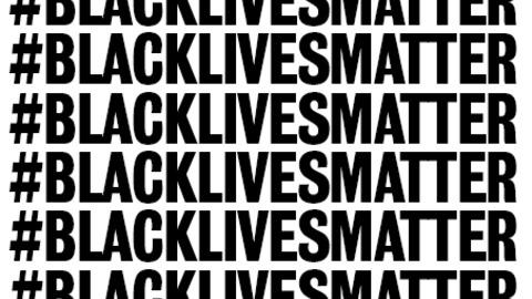 #BlackLivesMatter meme with black text saying “#BLACKLIVESMATTER” repeating five times over a white background.